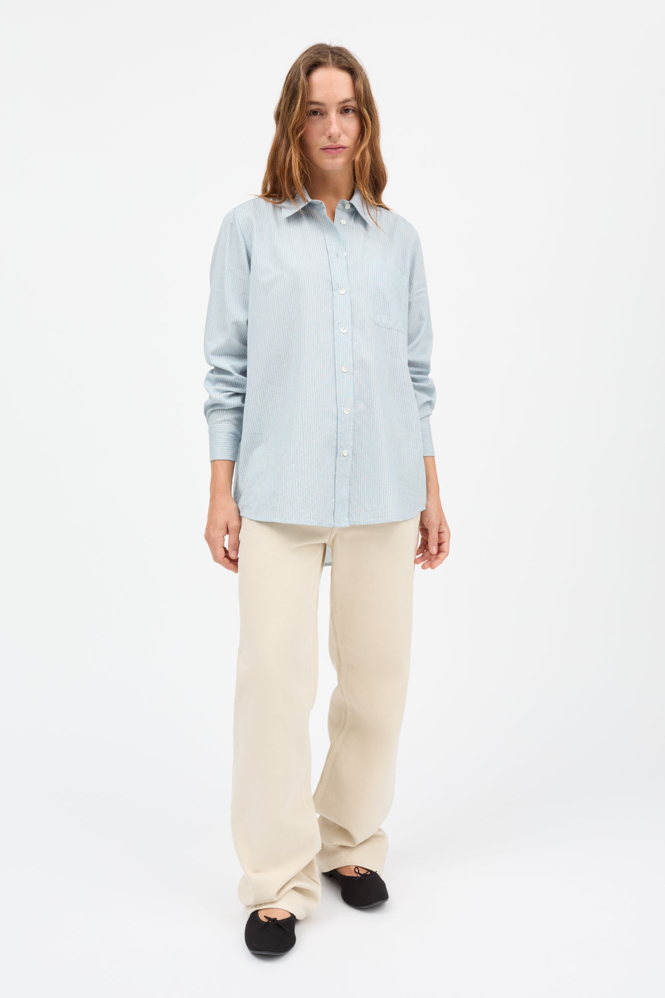 Skall Studio Nico shirt Shirt Tiny blue stripe